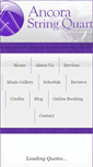 Mobile Screenshot of ancoraquartet.com